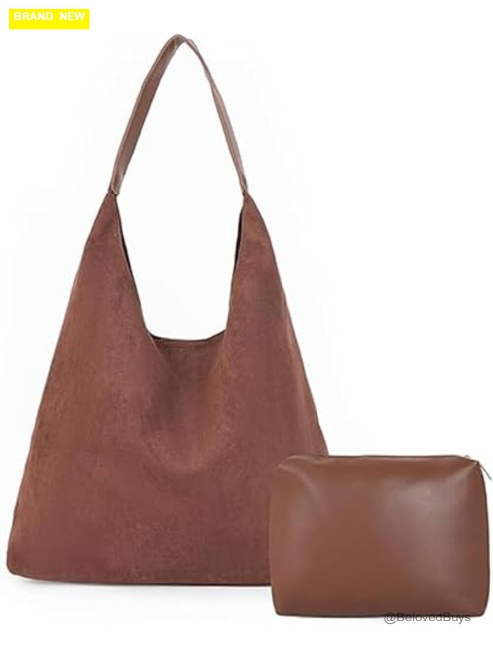 Faux Suede Hobo Bag for Women Tote Shoulder Purse